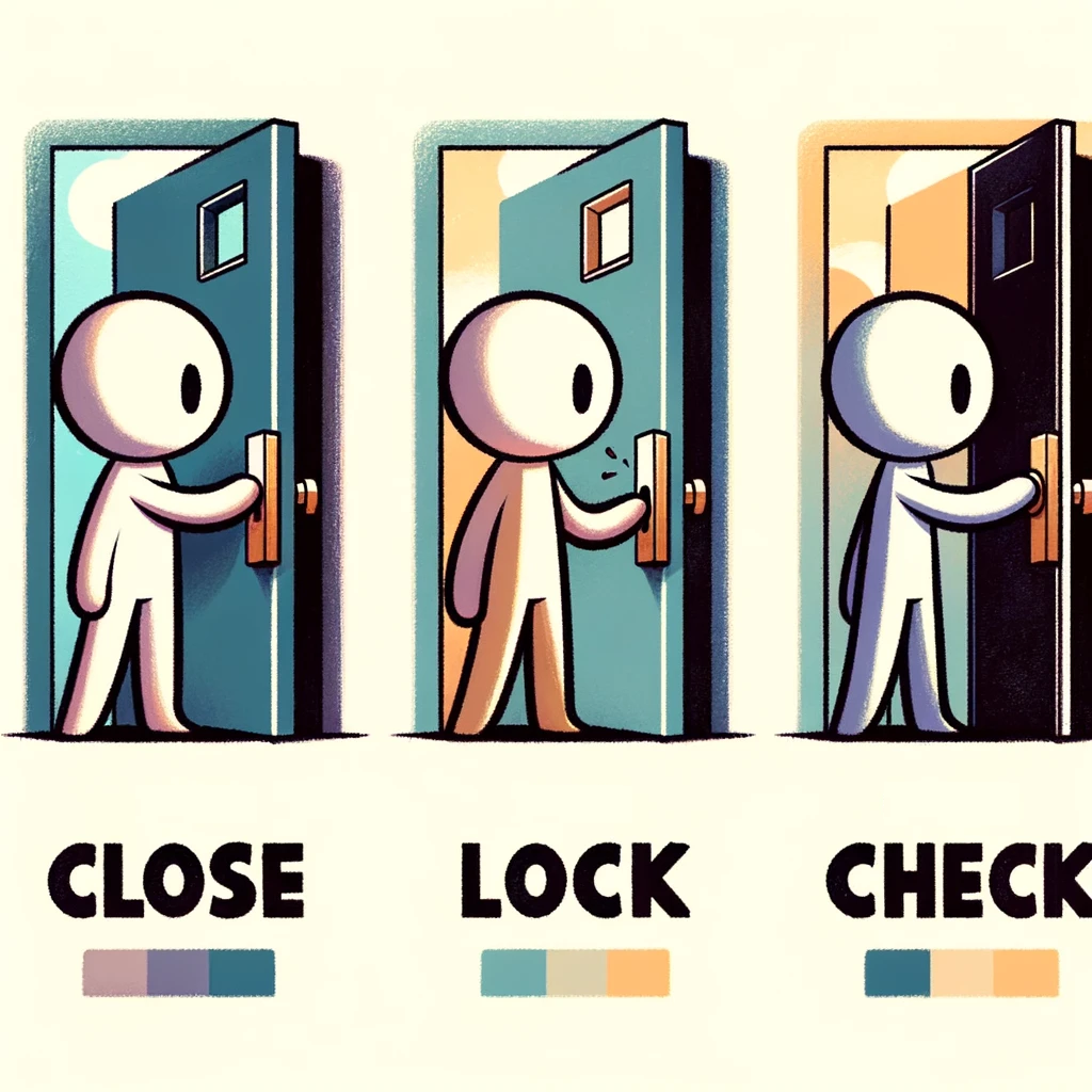 Pravidlo ZZZ - Zavírej, Zamykej a zkontroluj